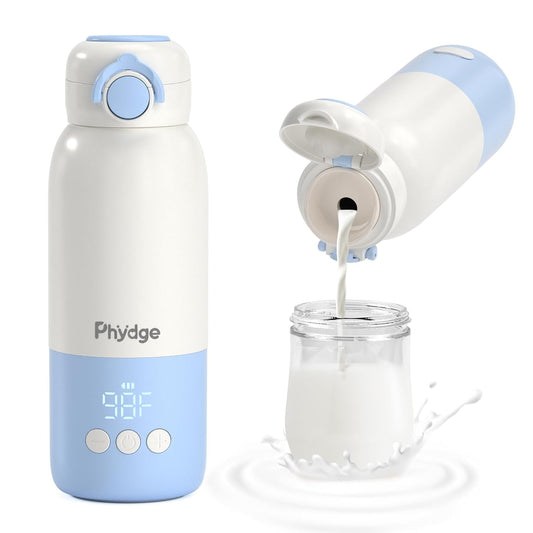 Portable Bottle Warmer for Travel,12.5oz Cordless Baby Milk Warmer on The go for