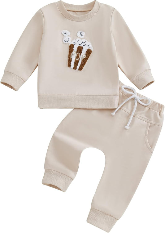 WZTYYDS Toddler Boy Clothes 2T 3T 4T 5T Fall Outfits Baby Pullover & Pants Sets Kids Winter 2Pcs Sweatsuit