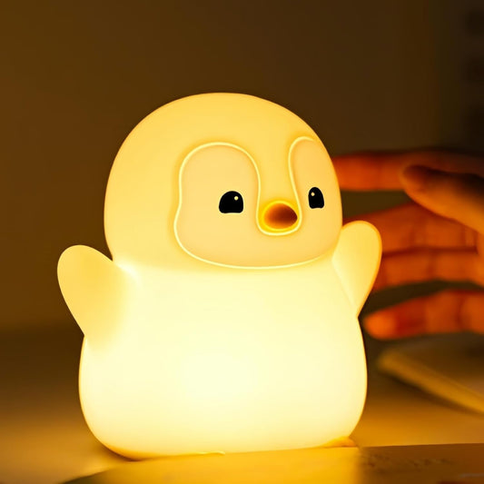 DREAMING MY DREAM Cute Penguin Night Light,LED Squishy Novelty Penguin Lamp,2 Levels Dimmable Bedroom Nightlight for Kids,Touch Penguins Light,Dorm Decor lamp,Baby Boys Girls Gifts