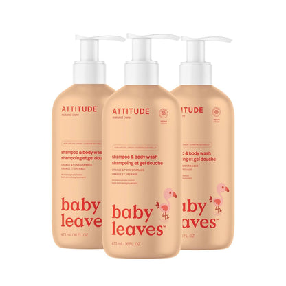 ATTITUDE 2-in-1 Shampoo and Body Wash for Baby, EWG Verified, Dermatologically Tested, Vegan