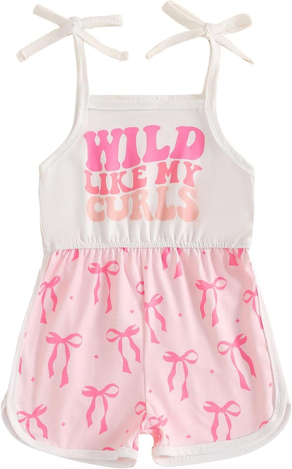 WZTYYDS Toddler Baby Girl Summer Clothes Floral Romper Tie-Up Strap Halter Jumpsuit Infant Summer Sling Playsuit 6M-3T
