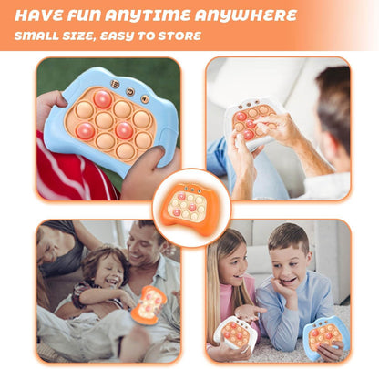 Pop Fidget Kids Quick Push Toy Game, Fast Push Handheld Games Toys for Ages 8-13,Bubble Stress Pop Light up Game, Birthday Xmas Gift,Autism Relief Relief For 3 4 5 6 7 8 9 Year Old Girls, Pink