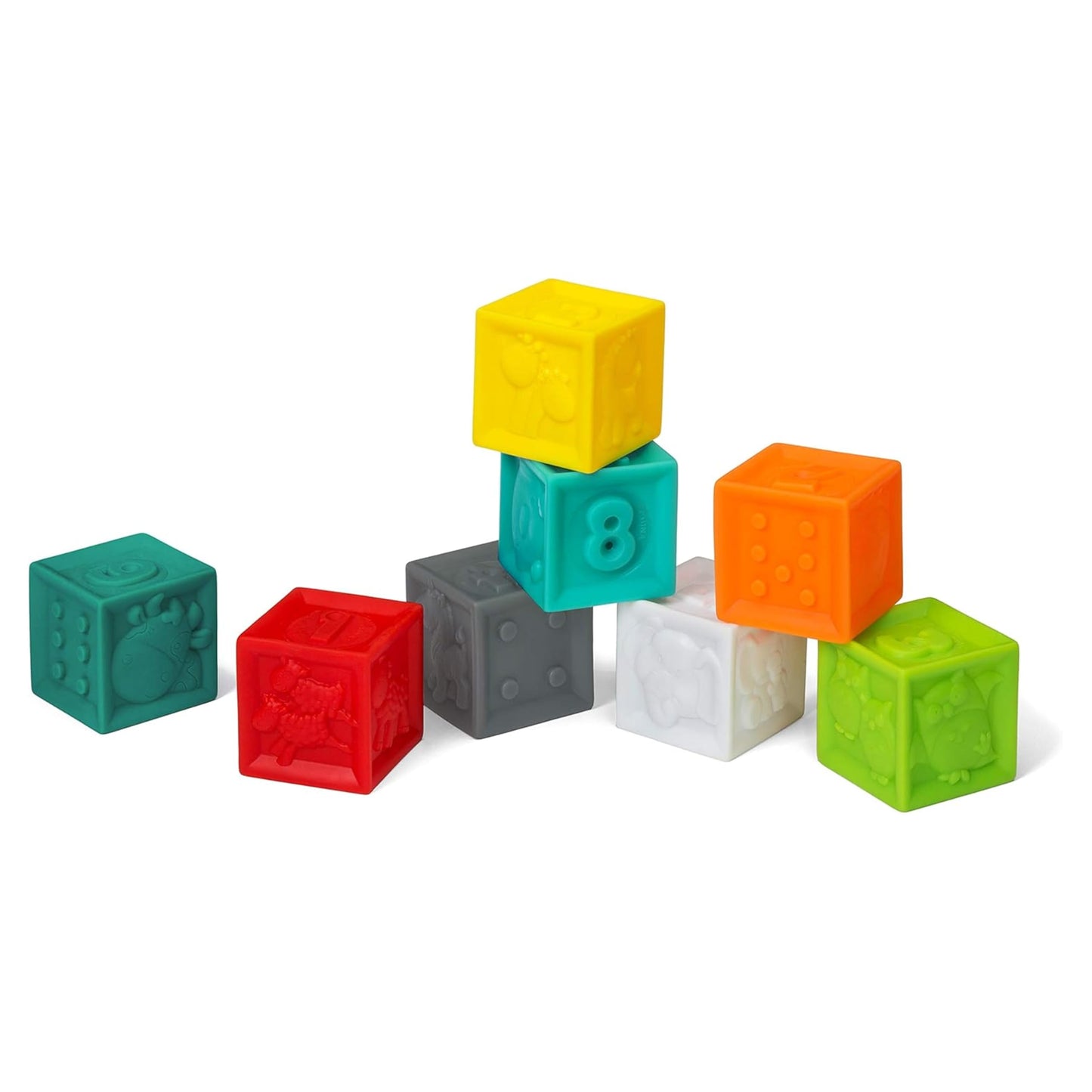 Infantino Squeeze and Stack Block Set, Soft Blocks, 6+ Months