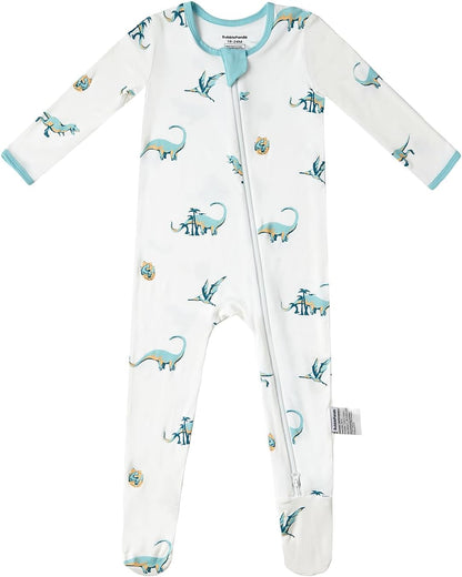 BubblePanda Rayon Made From Bamboo Baby Pajamas Baby Clothes for Boys Girls Unisex Zip-Front Non-Slip Onesie Sleeper