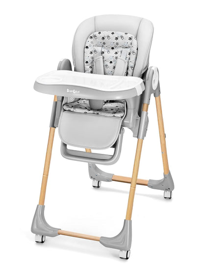 Foldable High Chair with Soft Cushion, High Chairs for Babies and Toddlers, Height Adjustable
