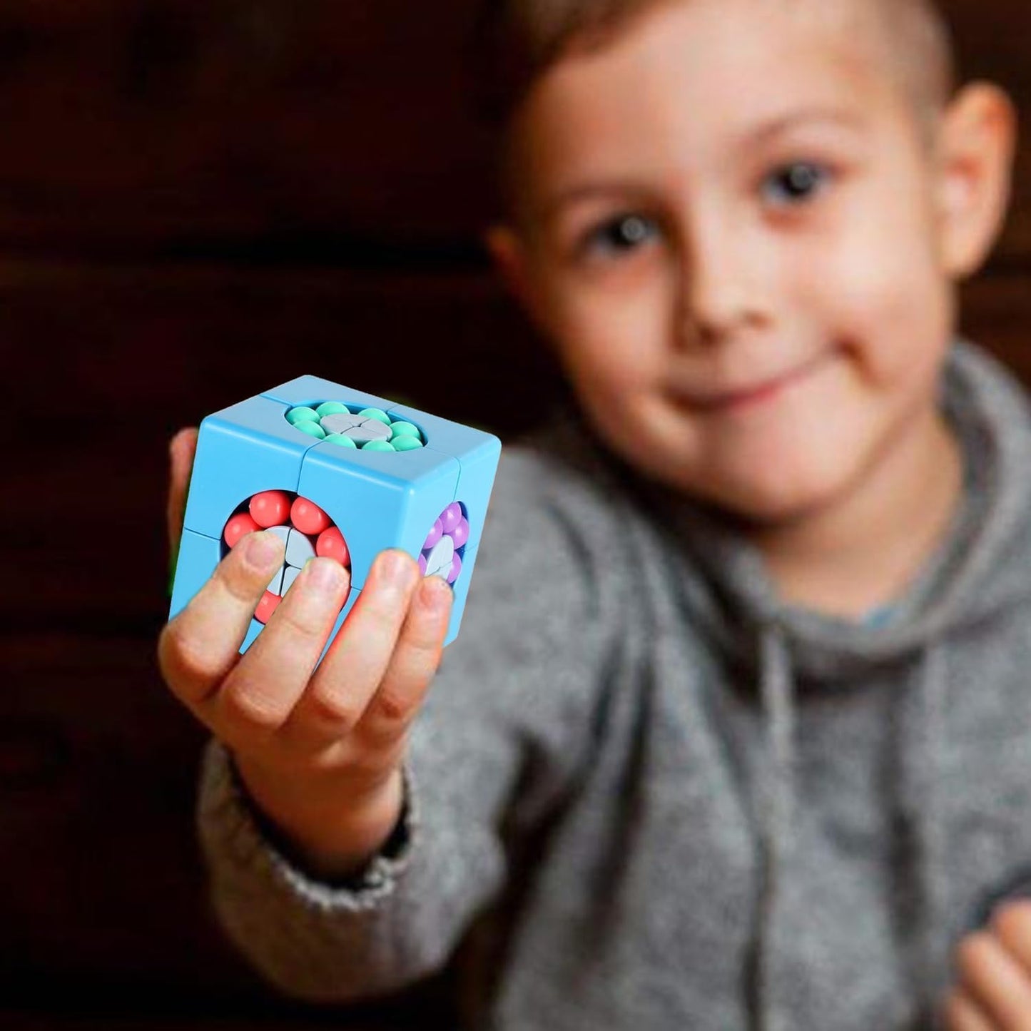 YUDANSI Magic Bean Puzzle Toy, Rotating Cube Magic Bean Educational Puzzle, Magic Ball Brain Teaser STEM Game, Prize or Gift for Kids Boy Girl Age 3+, Teens and Adult for Birthday New Year