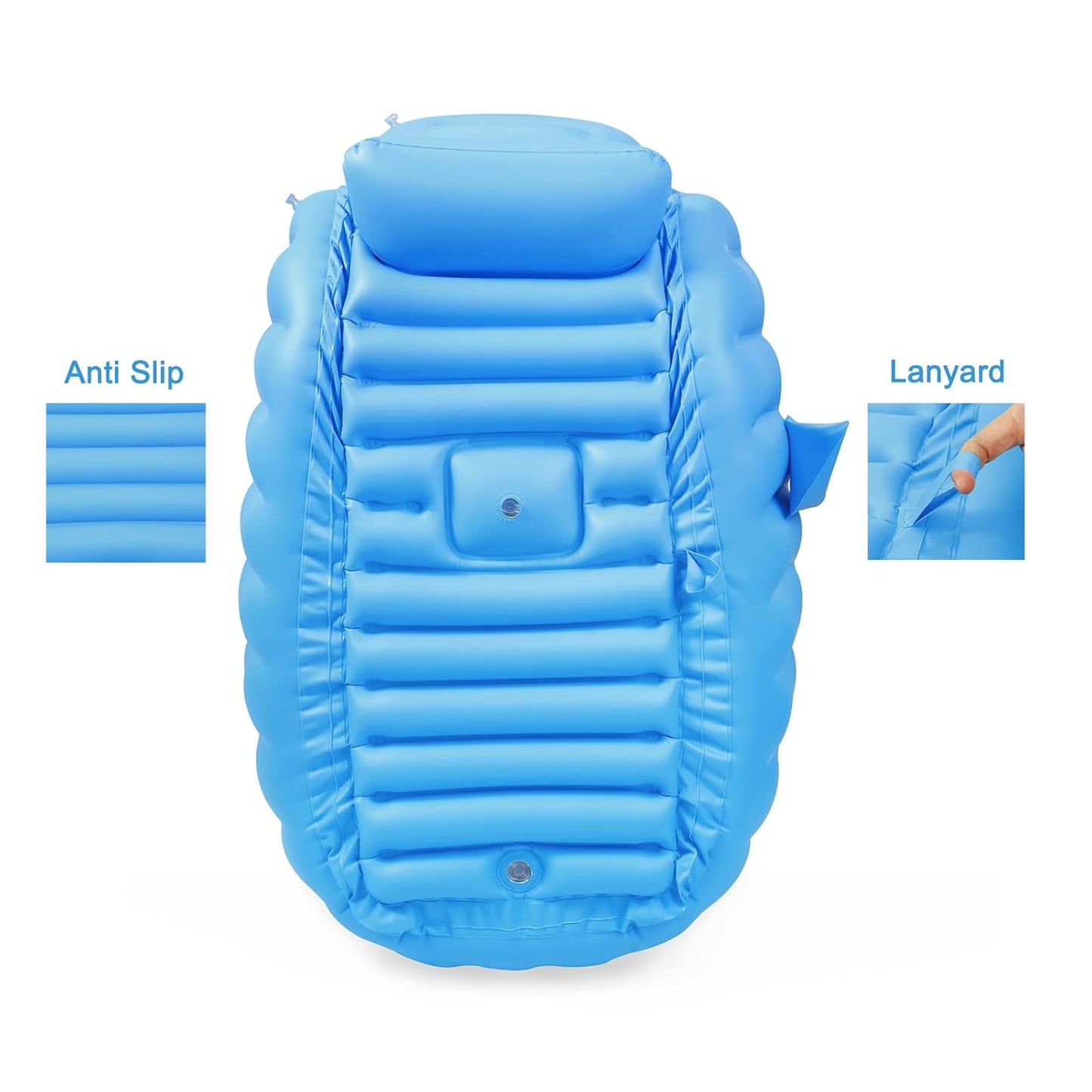 PandaEar Baby Inflatable Bathtub, Portable Travel Baby Infant Bath Tub Toddler Bathtub with Air