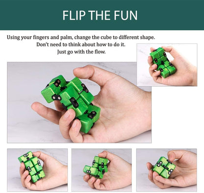 QIYI Little Golden Elephant Upgraded Infinity Cube Fidget Toy,Cool Mini Gadget Best for Stress and