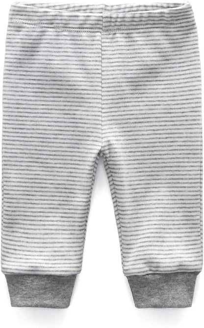 Unisex Newborn Baby Cotton 4-Pack Pants Embroidery Pringting Casual Leggings 0-24 Months for Boys and Girls