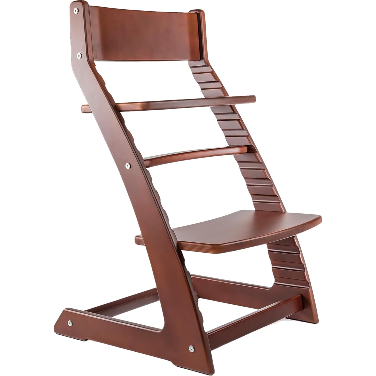 FORNEL Adjustable High Chair in Dark Walnut Finish | The Forever Chair That Grows from Toddler to