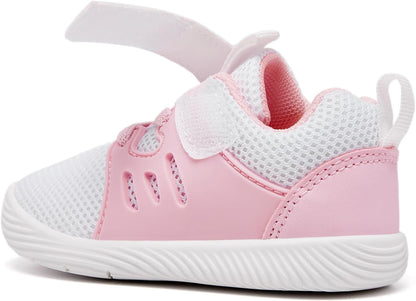 MORENDL Toddler Sneakers Baby Boys & Girls Barefoot Shoes Lightweight Breathable Walking Running Tennis Athletic Sport Shoes