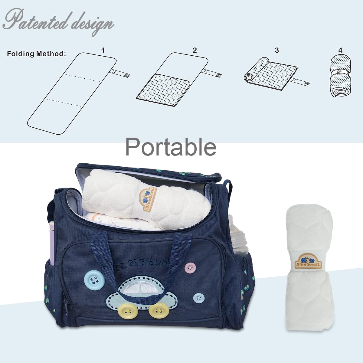 BlueSnail Quilted Thicker Waterproof Changing Pad Liners,3 Count(Snow White 13??x 27??