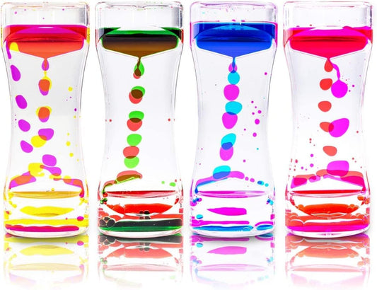 Super Z Outlet Liquid Motion Bubbler for Sensory Play, Fidget Toy, Children Activity, Desk Top, Assorted Colors (4 Pack)