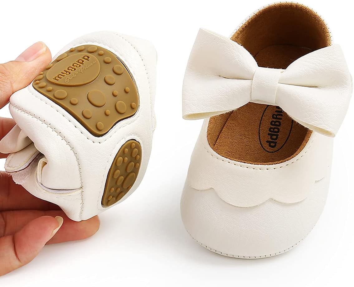 Baby Shoes Mary Jane Flats Non Slip Soft Sole Infant Toddler Sneakers First Walkers Party Christmas Dress Shoes