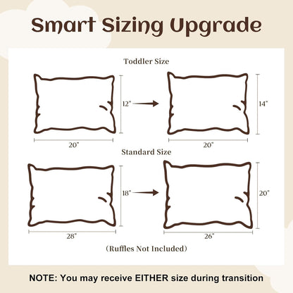 BuLuTu Cotton Muslin Kids Pillowcases Standard Size, Cute Olive Pattern Travel Pillow Case Neutral Toddler Boys Girls Pillowcase, Soft Breathable Pillow Covers Enveloped, 20"x26"