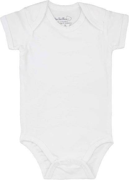 123 Bear Baby Cotton Spandex short-sleeve bodysuits unisex boy girl