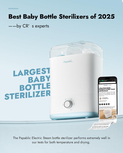 Papablic Baby Bottle Sterilizer and Dryer Pro, Esterilizador De Biberones, Electric Steam