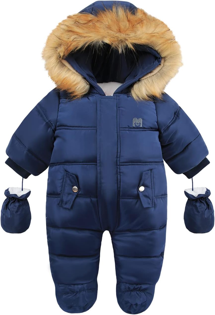 Baby Girl Winter Snowsuit Toddler Jacket Clothes For Boy Infant Jumpsuit Hoodied