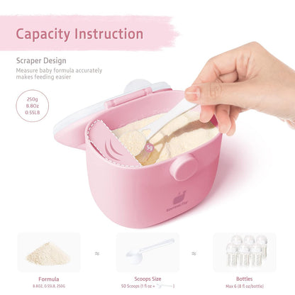 Termichy Baby Formula Dispenser, Portable Milk Powder Dispenser Container with Carry Handle and