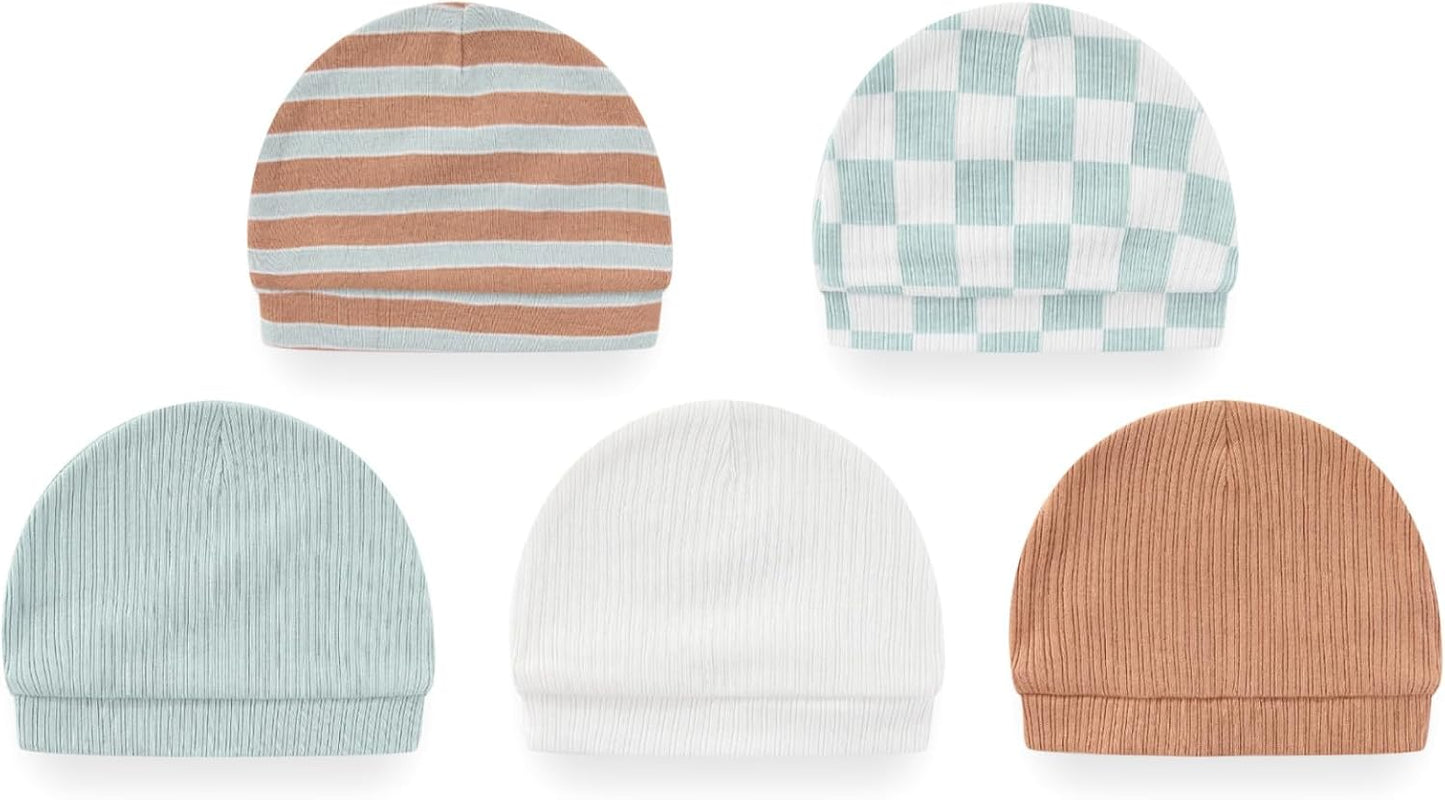 Newborn Baby Boy Girl Caps Mittens Socks Set Cotton Baby Essentials Accessories (Hats+Gloves+Socks)