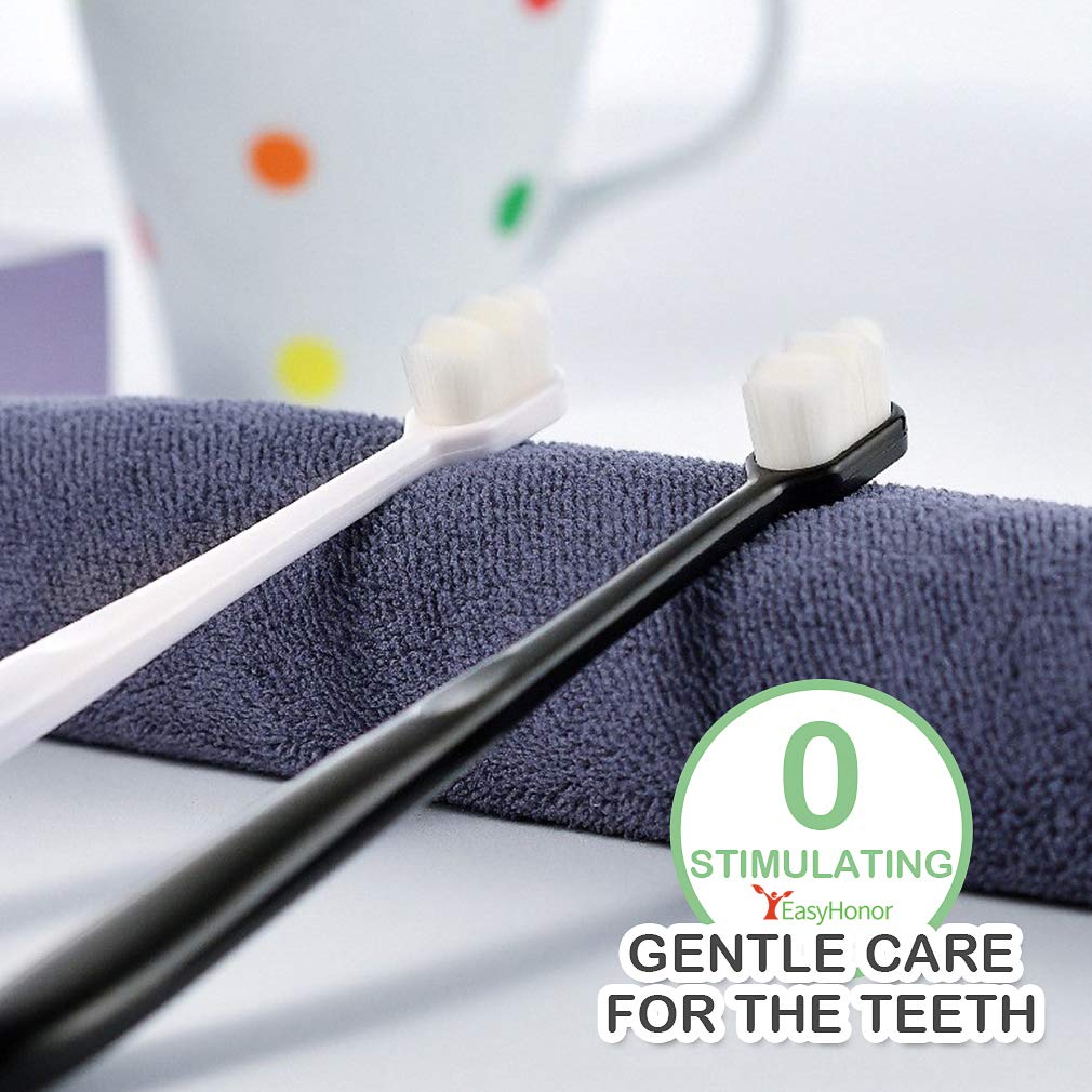 EasyHonor Extra Soft Toothbrush for Sensitive Gums, Micro Fur Manual Toothbrush with 20000 Soft