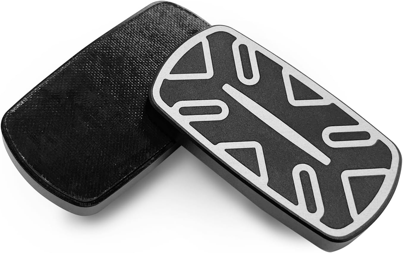 Trackless Fidget Slider, Aluminum Alloy Magnetic Metal Fidget Slider EDC Fidget Toys for Adults, Home Office Executive Desk Toys Ideal Gifts for ADD/ADHD/Autism (Black 2.0)