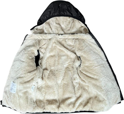 Baby Girls Boys' Winter Fleece Jackets With Hooded Toddler Cotton Dress Warm Lined Coat Outer Clothing