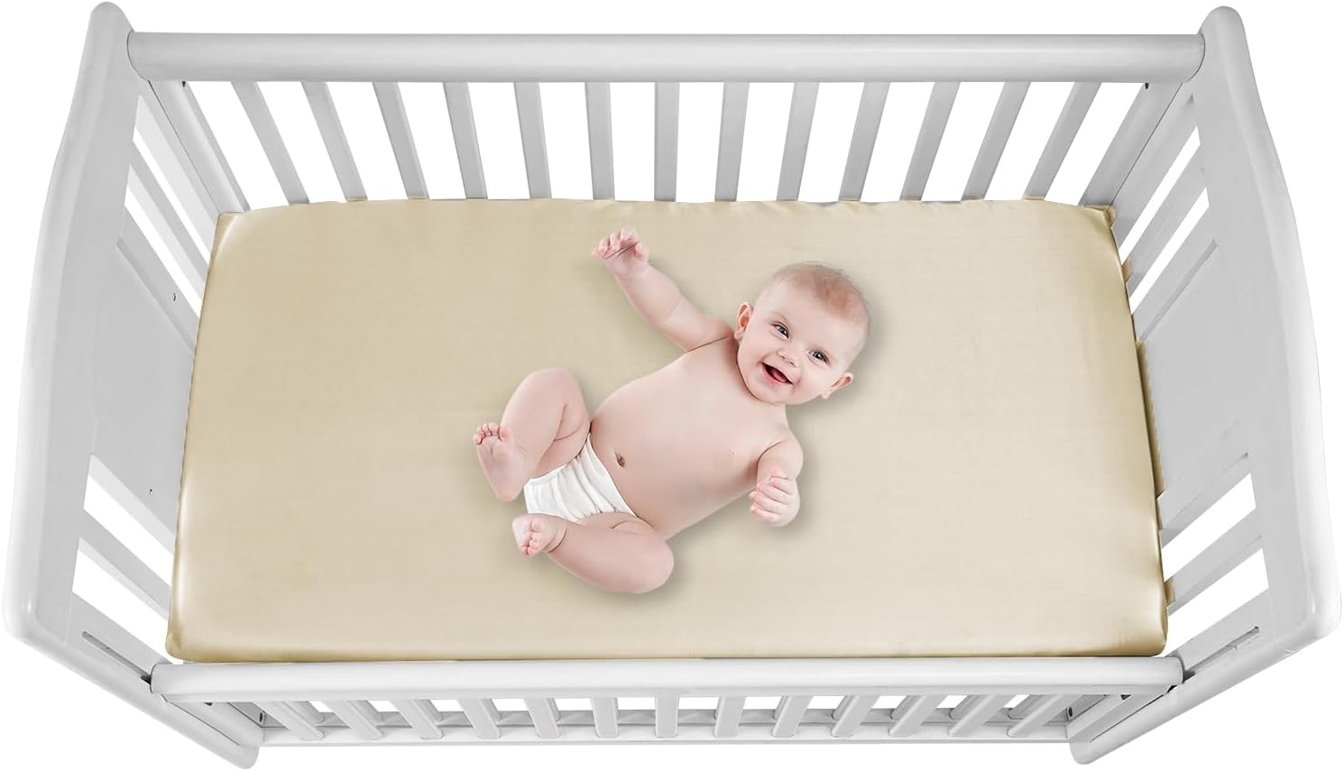2 Pack Satin Soft Crib Sheet for Baby with Sensitive Hair Silky Baby Mattress Sheet Pink and Violet
