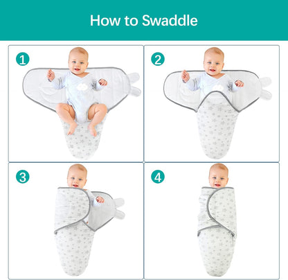 Biloban Baby Swaddles 0-3 Months for Boy Girls, Warm Quilted Baby Swaddle, Newborn Swaddle