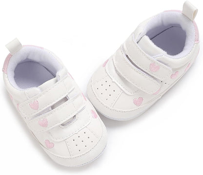 SOFMUO Baby Boys Girls High Top Ankle PU Leather Sneakers Soft Rubber Sole Infant Moccasins Newborn Oxford Loafers Anti-Slip Toddler Wedding Uniform Dress Shoes