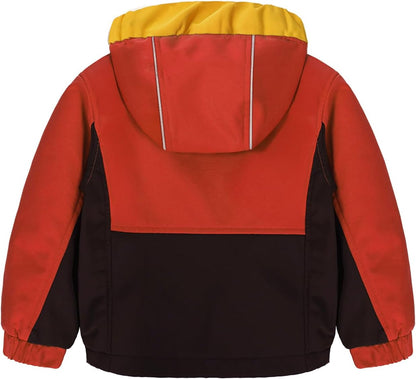 GEMYSE Toddler Boys Jacket Water repellent Baby Kids Windbreaker Jacket Fleece Toddler Coat Spring Fall Outerwear