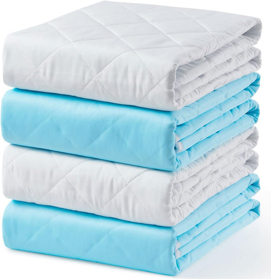 KANECH Washable Waterproof Incontinence Bed Pads - 30"x34"(4Pack) - Heavy Absorbency Reusable