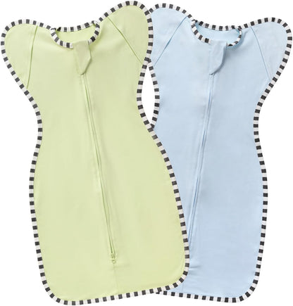 Baby Swaddle Blanket for Newborns and Infants,2-Piece Set Infant Pajamas,Bidirectional Zipper,Easy