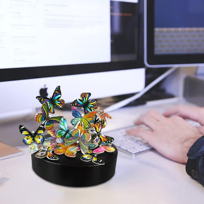 Desk Sculpture Butterflies Desktop Stress Relief Toy Fidget Toy for Anxiety Office Gift (22pcs Butterflies)