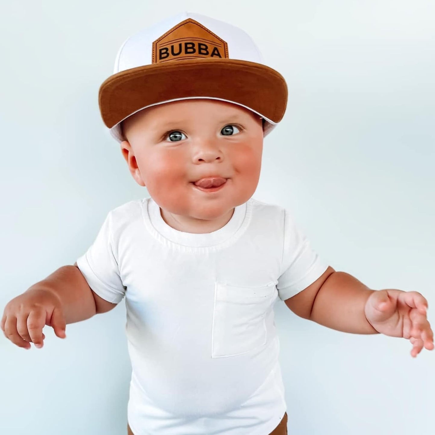 Baby Hats - Baseball Hat, Newborn Youth Flat Brim Mesh Trucker Surf Skate Bubba Bro Fitted Beach Cap Gorros para Bebes