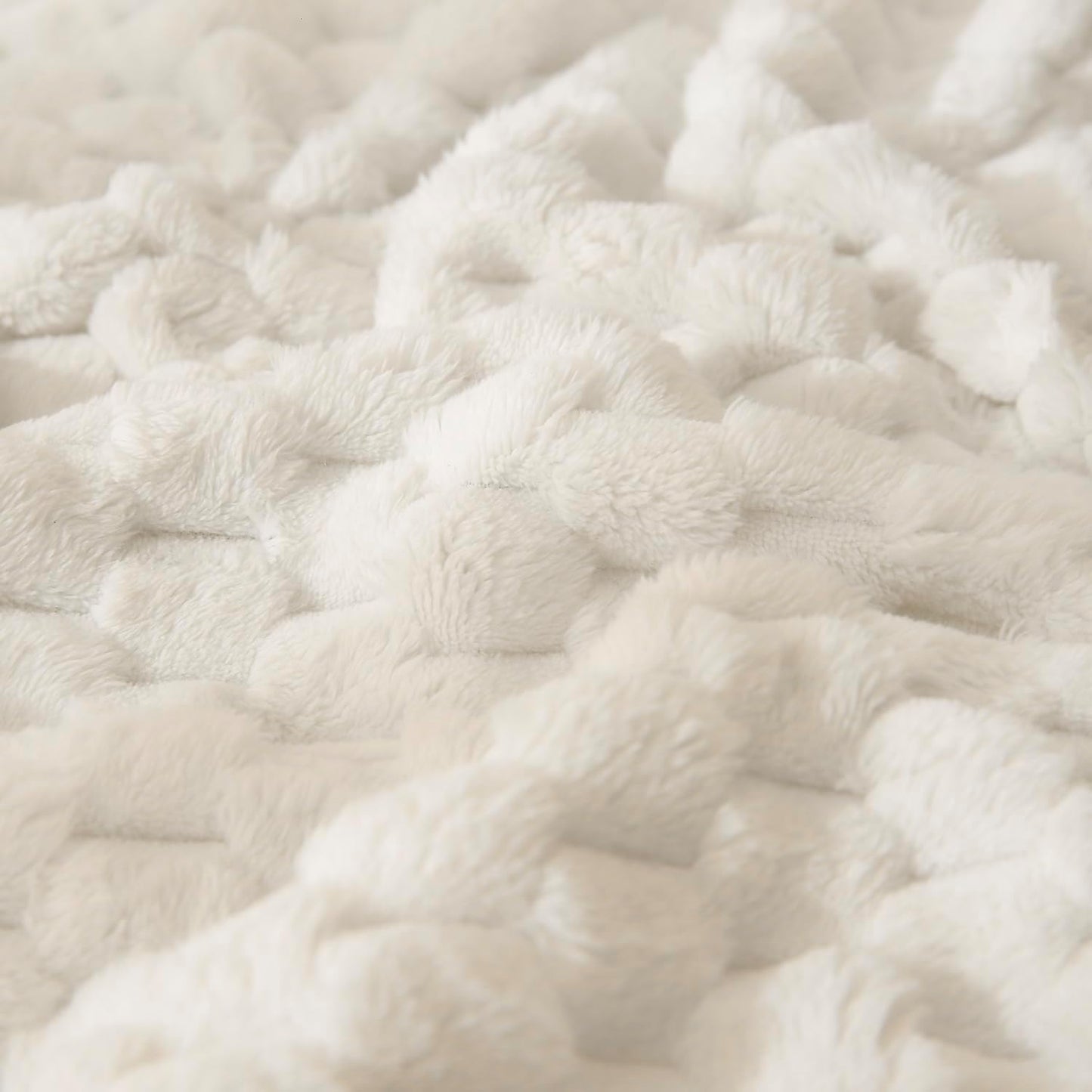 HOMRITAR Flannel Fleece Fluffy Fuzzy Blanket for Baby 3D Jacquard Soft Warm Plush Bed Blankets for