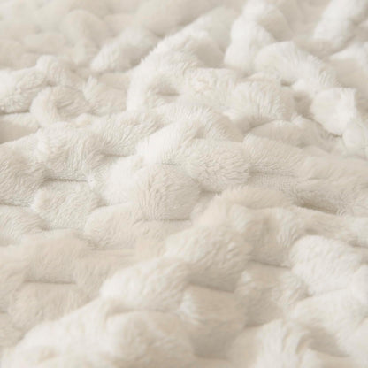 HOMRITAR Flannel Fleece Fluffy Fuzzy Blanket for Baby 3D Jacquard Soft Warm Plush Bed Blankets for