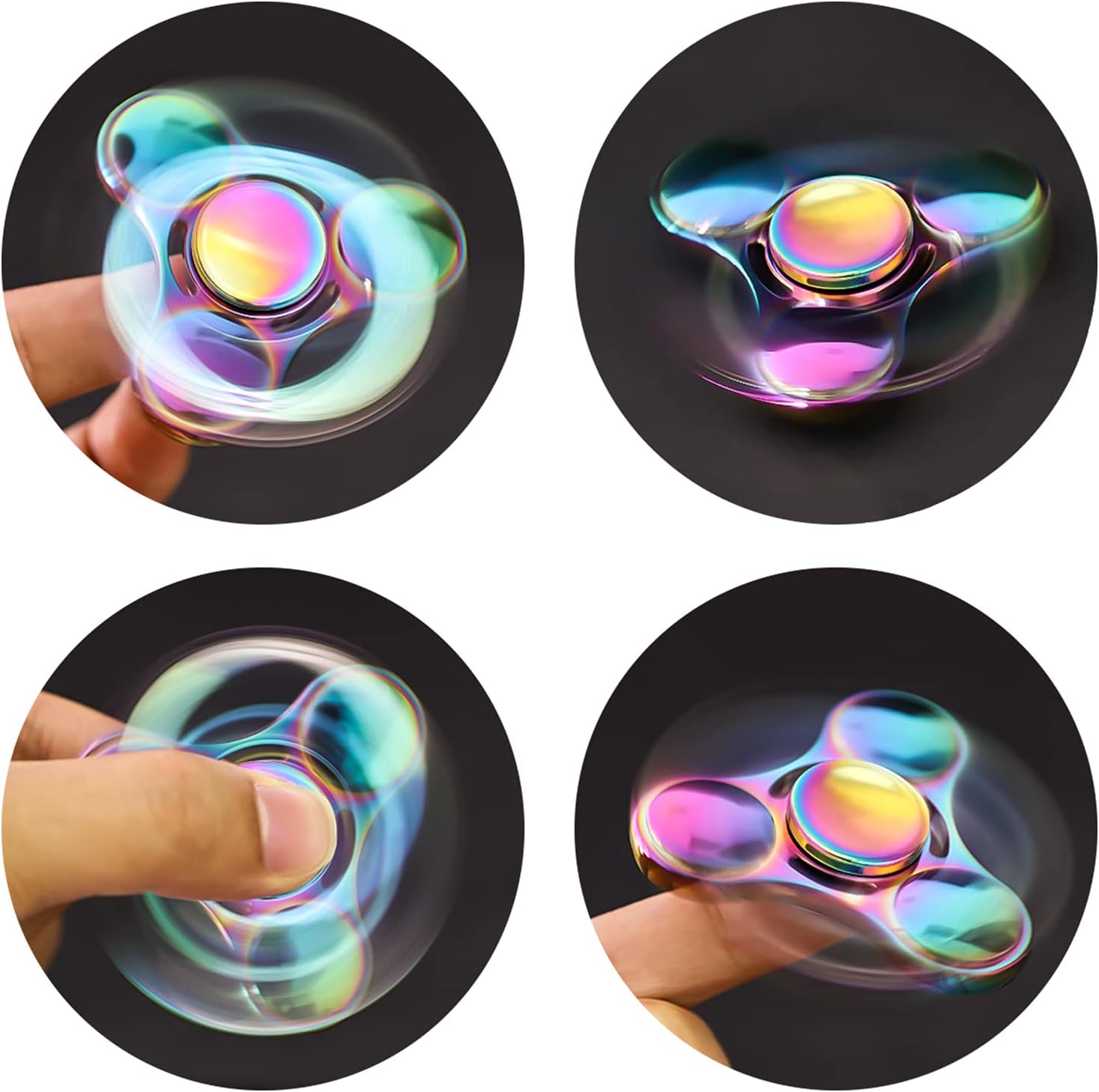 ATESSON Fidget Spinner Toy Durable Stainless Steel Bearing High Speed Spins Precision Metal Hand