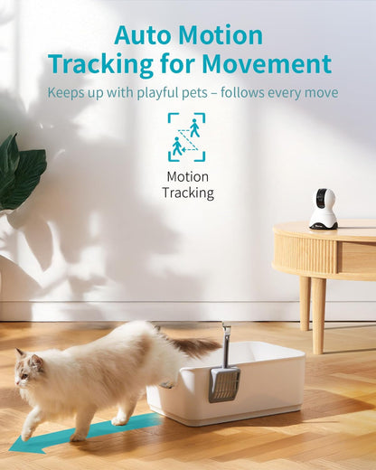 VIMTAG 2.5K Indoor Camera – Pet, Dog, Cat & Baby Monitor with Phone App, Audio & Speaker, Nanny Cam, 360° View, 5G/2.4G WiFi, Motion Tracking, AI Dection, Night Vision, Home Security, SD/Cloud Storage