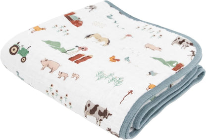 Little Unicorn Original Premium Cotton Quilt | Multi-Layered & Extra-Soft Muslin Fabric |for Babies