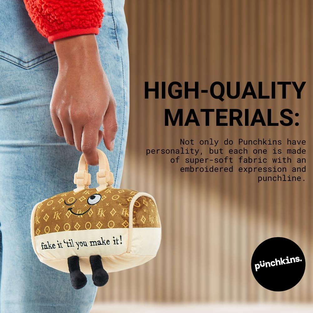 Cupcake Foodie Plushie, Funny Pun Meme Gag Gift, White Elephant, Stocking Stuffer Present, Great for Emotional Support, Fun Desk Accessory, Weighted Base for Display