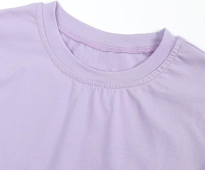 Baby Boys Girls Cotton T-Shirts 3Pack Solid Color Short Sleeve Tee Summer Crewneck Tops for Toddler Kids