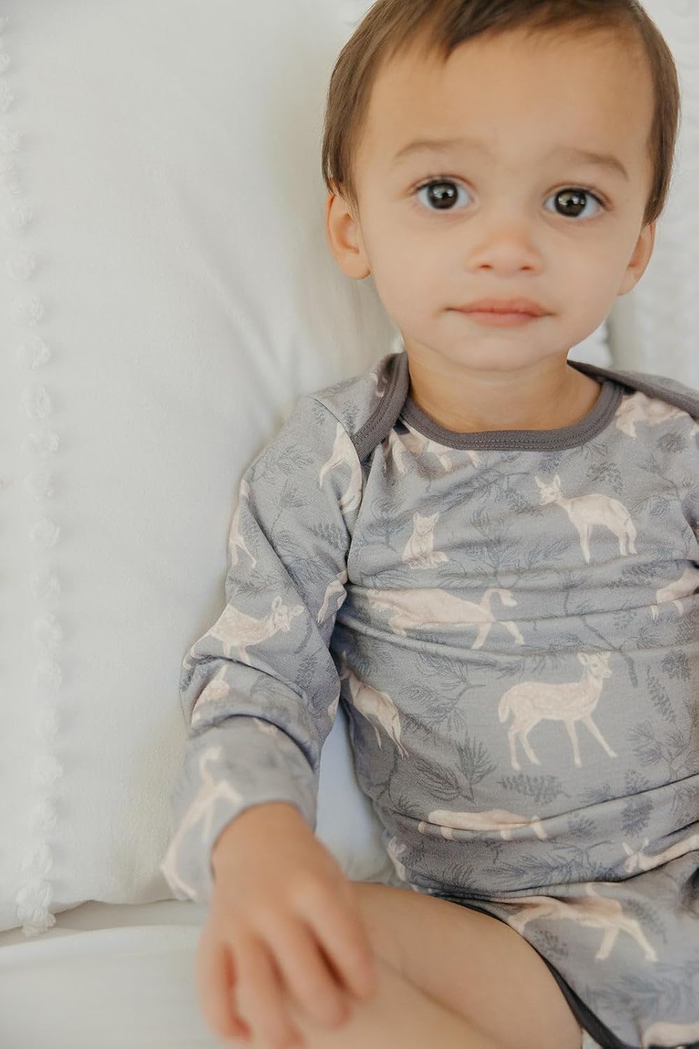 Copper Pearl Long Sleeve Bodysuit Baby: Ultra Soft Baby for Newborns, Boys, and Girls - Stylish, Comfortable, Overlap Shoulders, Premium Knit Fabric - Newborn, Timber