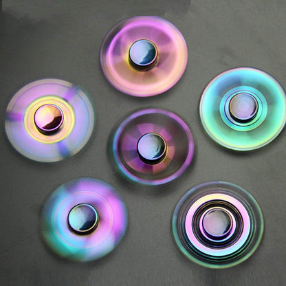 Cool Fidgets Spinners Metal Toys for Kids Adults 7 Pack, Finger Hand Spinners Stocking Stuffers, Desk Toys Fingertip Gyro Party Favors Supplies, Stress Relief Toys for Christmas