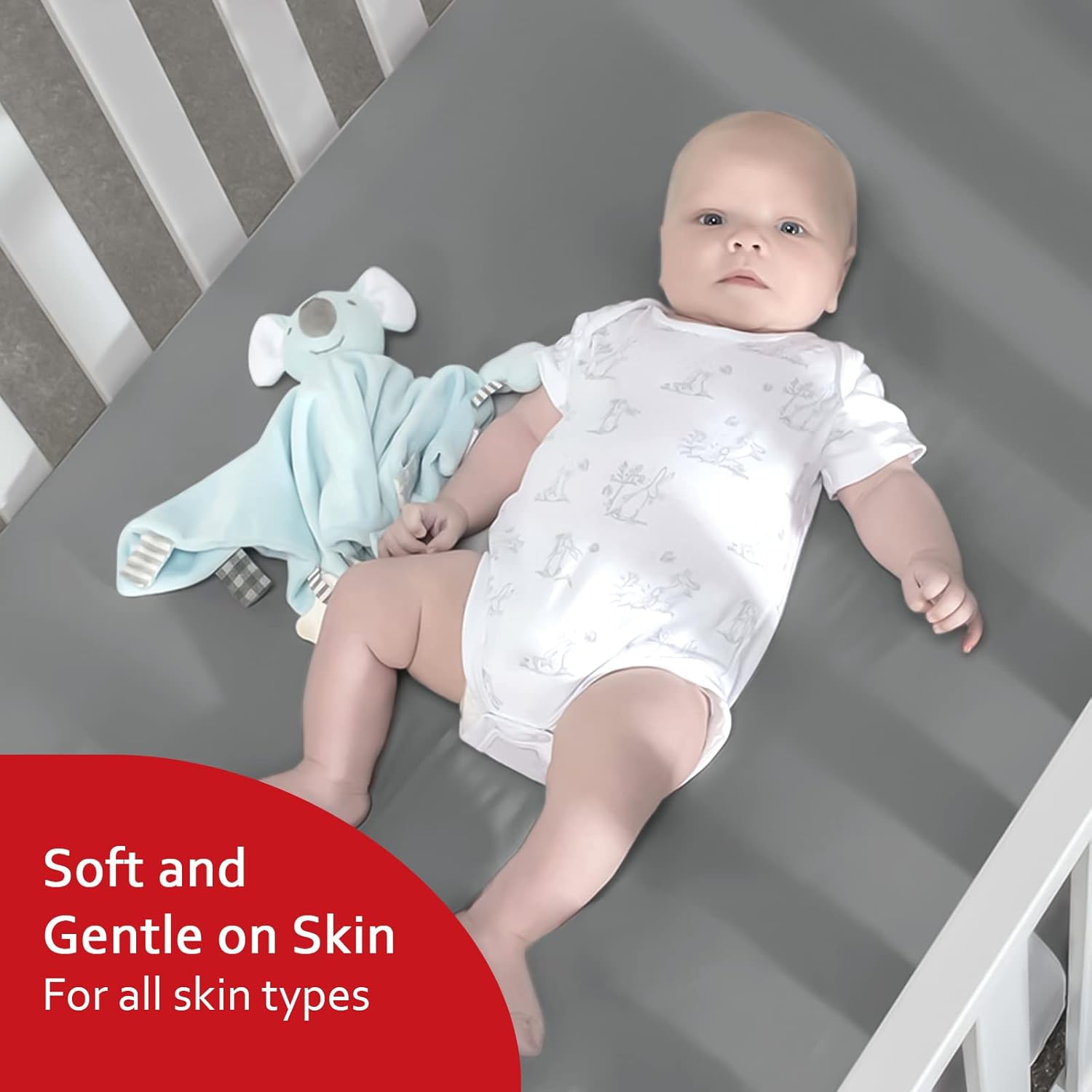 Crib Sheets for Boys or Girls 4 Pack, Fitted Crib Sheet for Standard Size Crib and Toddler