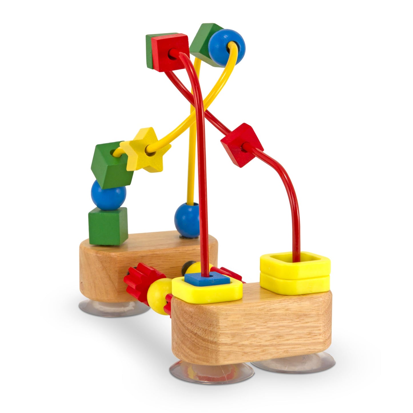 Melissa & Doug First Bead Maze - Wooden Educational Baby Toy with Suction Cups, for Floor, High
