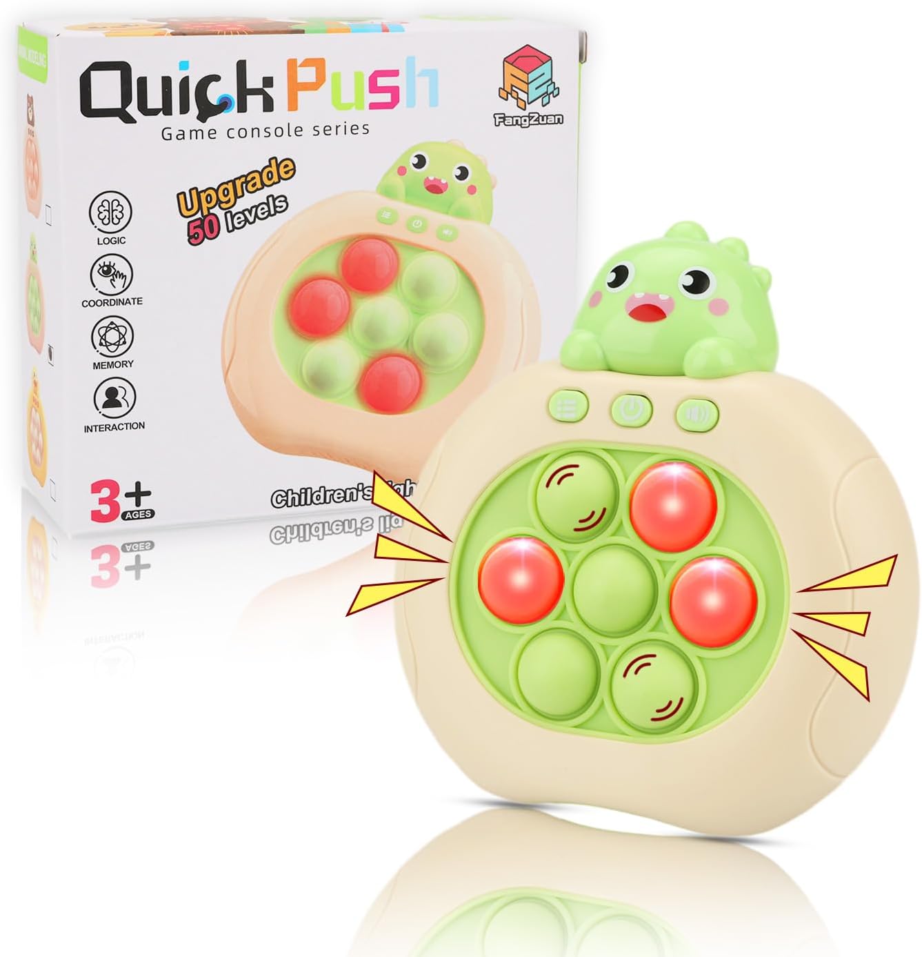 Quick Push Console with Instant Sound Feedback | Handheld Fast Speed Pushing Game | Pop The Target Interactive Educational Sensory Fidget Toy for Kids Adults | Fun Toy for Children 3-12