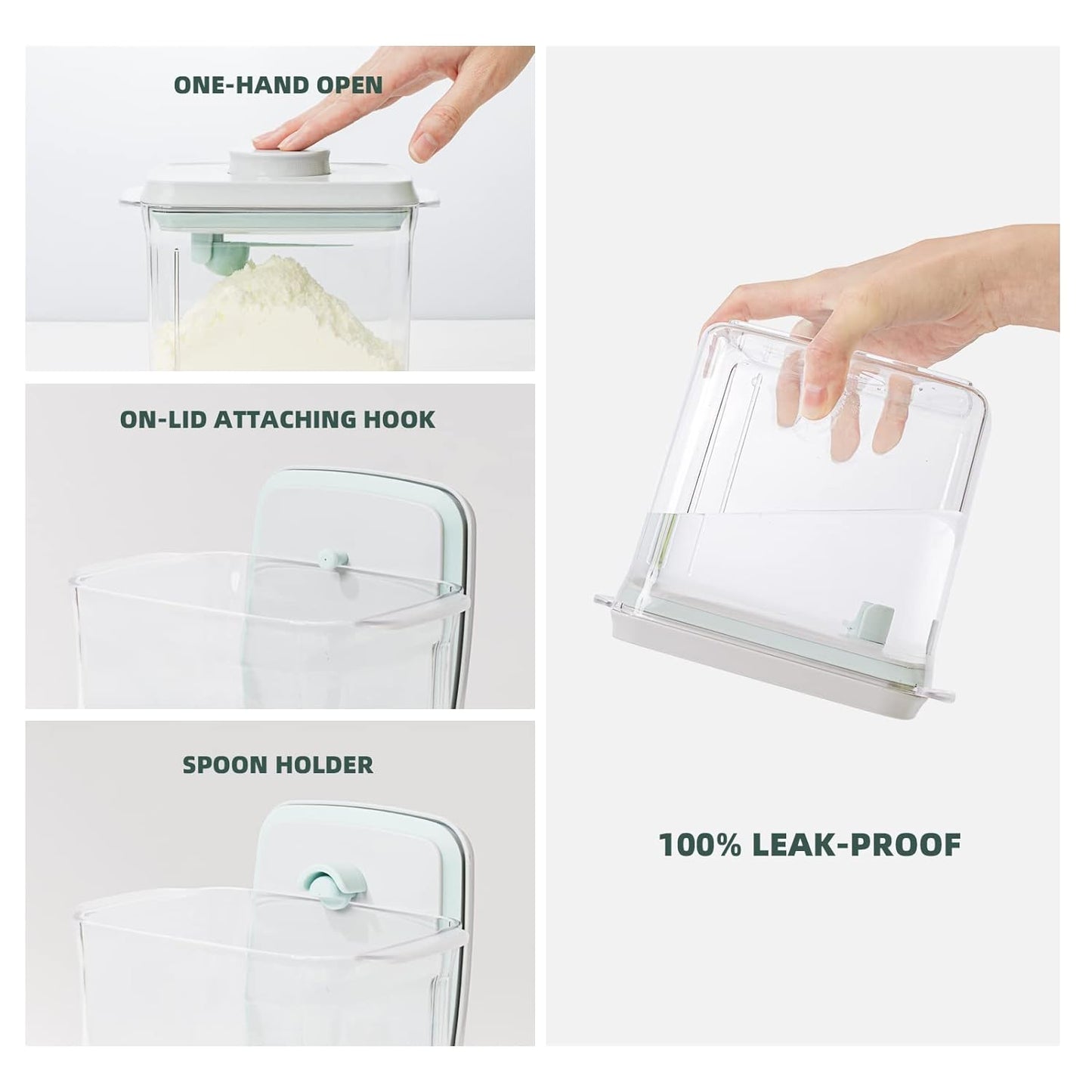 Formula Container - 1700ml Pop Top Milk Powder Container, BPA-Free Airtight Formula Dispenser with