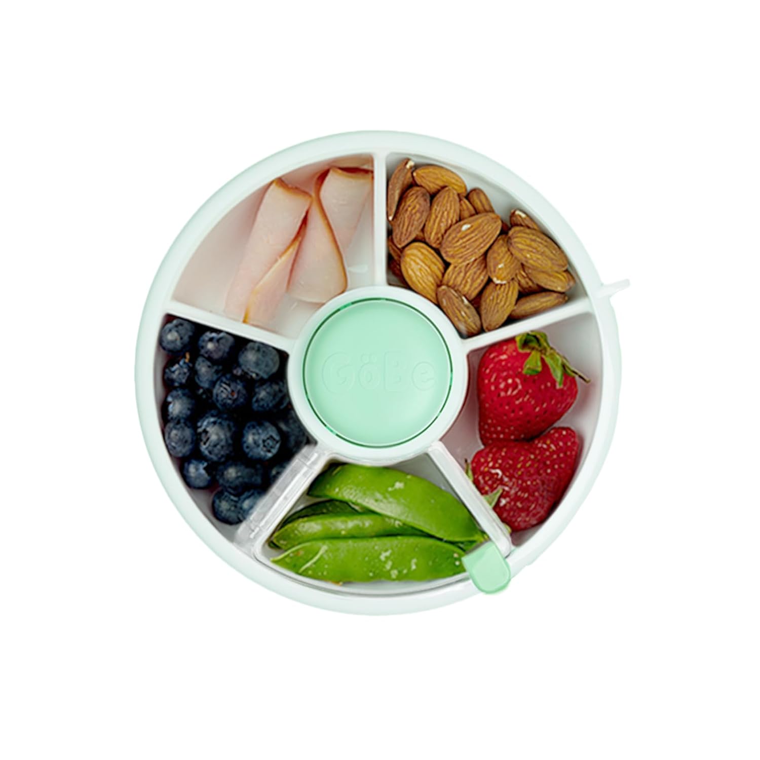 GoBe Kids Small Snack Spinner Flip Bundle with Hand Strap and Sticker Sheet - Reusable Snack