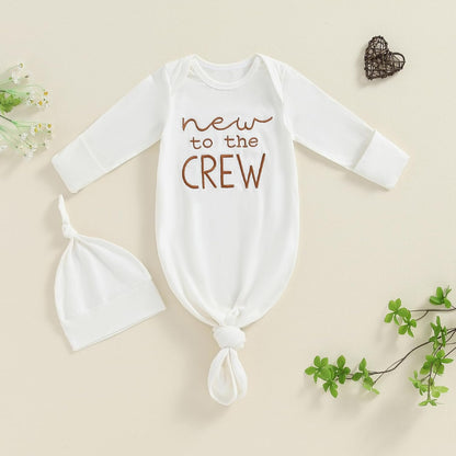 Newborn Boy Girl Coming Home Outfit Baby Infant Sleeper Gown Nightgown Outfits Cute Fall Winter